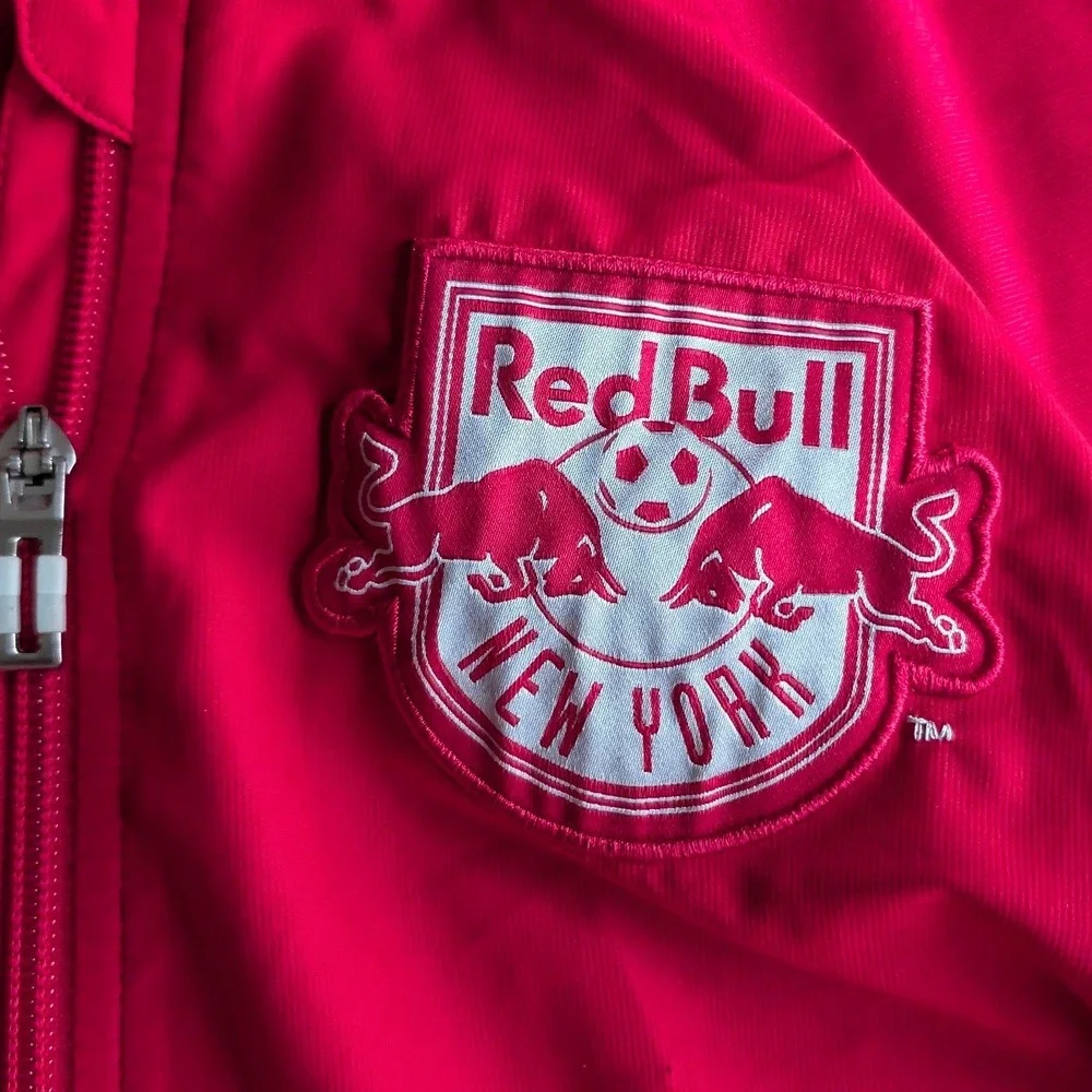 Adidas New York Red Bulls Soccer Track Jacket Mens Medium Red Full Zip Climacool